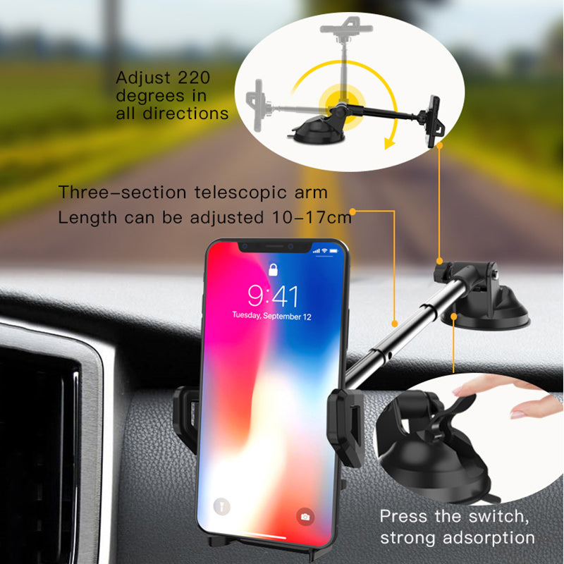 YESIDO C40 Univerzální držák na telefon do auta s automatickým klipem pro 4-7palcové telefony YESIDO C40 Univerzální držák na telefon do auta s automatickým klipem pro 4-7palcové telefony